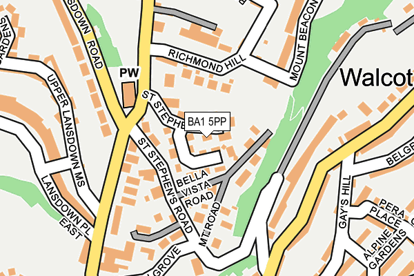 BA1 5PP map - OS OpenMap – Local (Ordnance Survey)