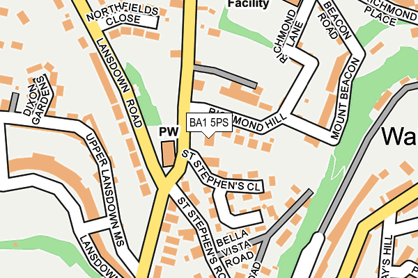 BA1 5PS map - OS OpenMap – Local (Ordnance Survey)