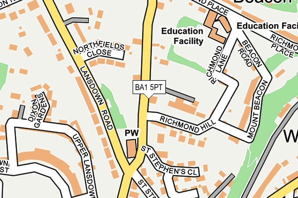 BA1 5PT map - OS OpenMap – Local (Ordnance Survey)