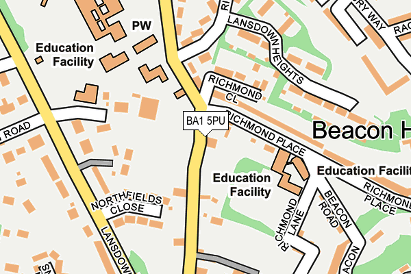 BA1 5PU map - OS OpenMap – Local (Ordnance Survey)