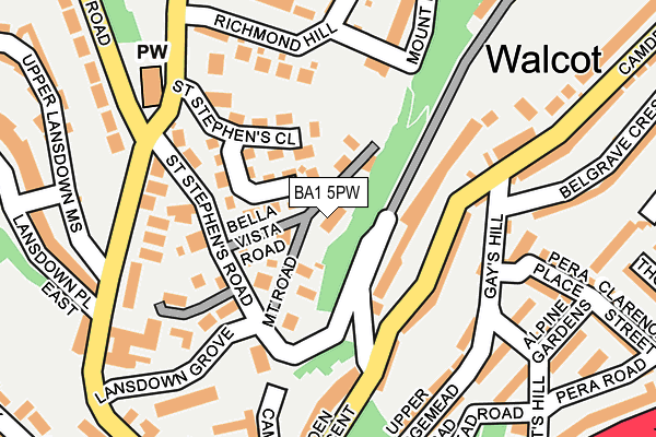 BA1 5PW map - OS OpenMap – Local (Ordnance Survey)