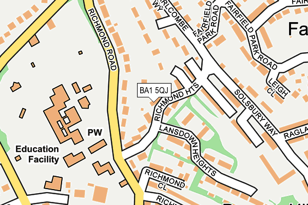 BA1 5QJ map - OS OpenMap – Local (Ordnance Survey)
