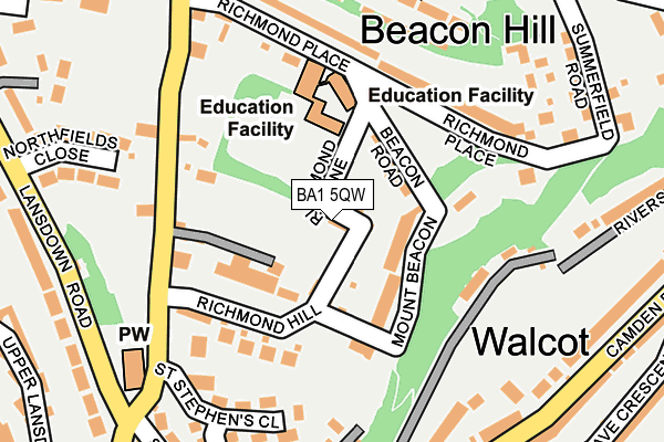 BA1 5QW map - OS OpenMap – Local (Ordnance Survey)
