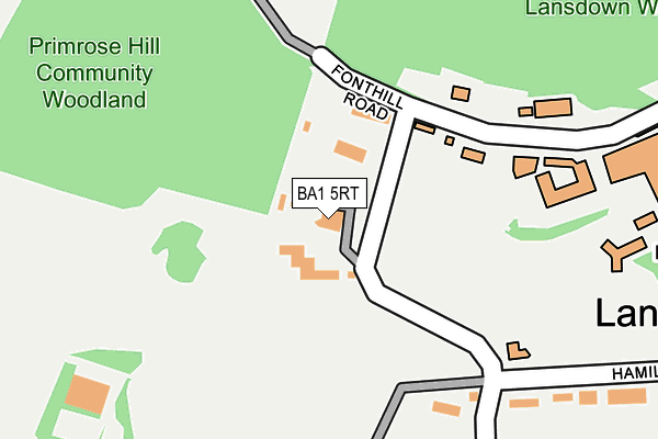 BA1 5RT map - OS OpenMap – Local (Ordnance Survey)