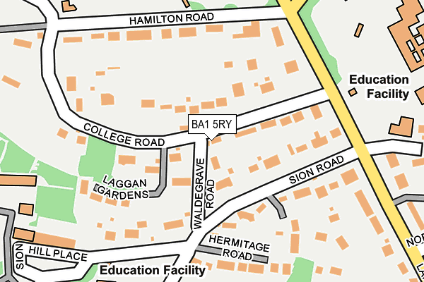 BA1 5RY map - OS OpenMap – Local (Ordnance Survey)