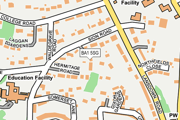 BA1 5SG map - OS OpenMap – Local (Ordnance Survey)