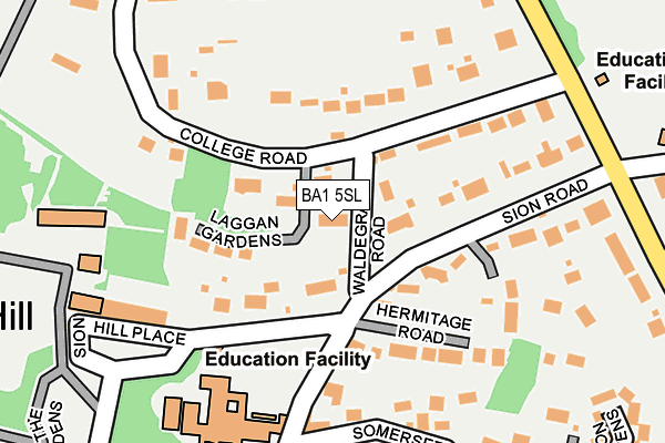 BA1 5SL map - OS OpenMap – Local (Ordnance Survey)