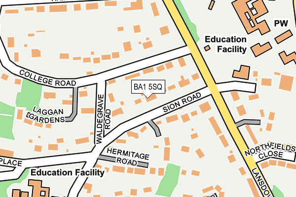 BA1 5SQ map - OS OpenMap – Local (Ordnance Survey)