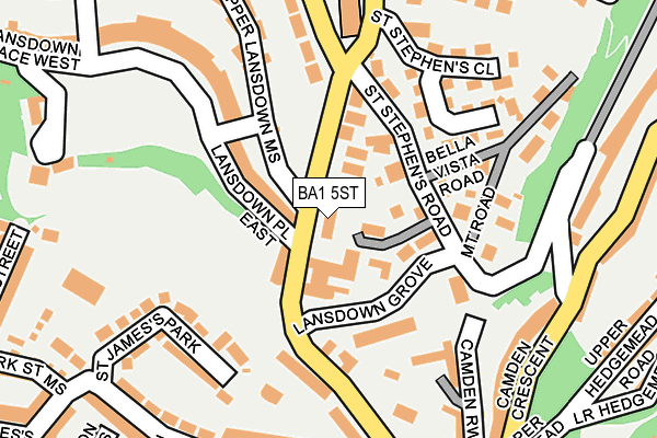 BA1 5ST map - OS OpenMap – Local (Ordnance Survey)
