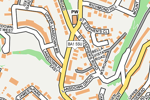 BA1 5SU map - OS OpenMap – Local (Ordnance Survey)