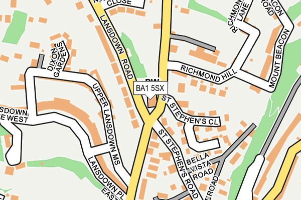 BA1 5SX map - OS OpenMap – Local (Ordnance Survey)