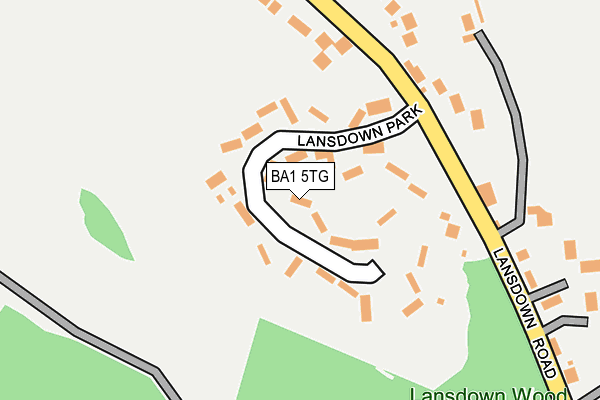 BA1 5TG map - OS OpenMap – Local (Ordnance Survey)