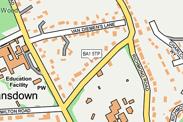 BA1 5TP map - OS OpenMap – Local (Ordnance Survey)