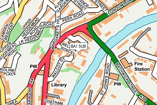 BA1 5UB map - OS OpenMap – Local (Ordnance Survey)