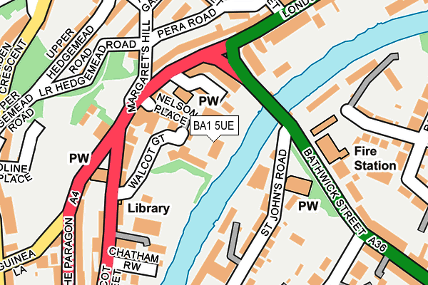 BA1 5UE map - OS OpenMap – Local (Ordnance Survey)