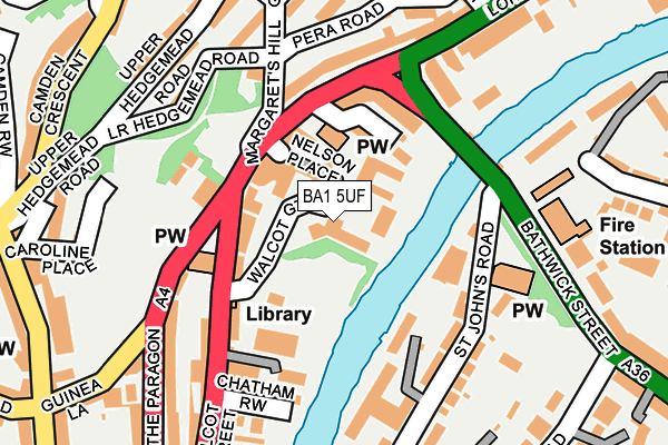 BA1 5UF map - OS OpenMap – Local (Ordnance Survey)