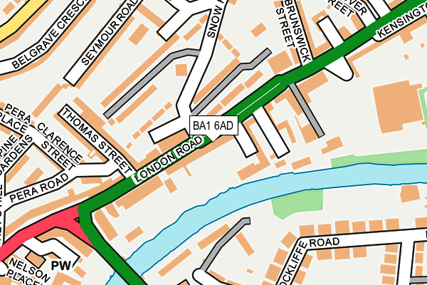 BA1 6AD map - OS OpenMap – Local (Ordnance Survey)