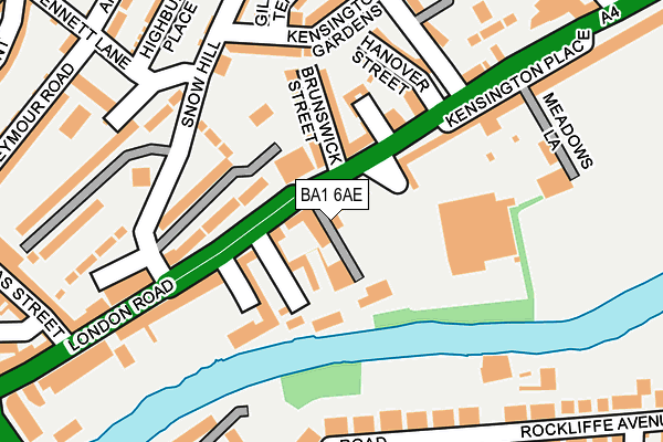 BA1 6AE map - OS OpenMap – Local (Ordnance Survey)