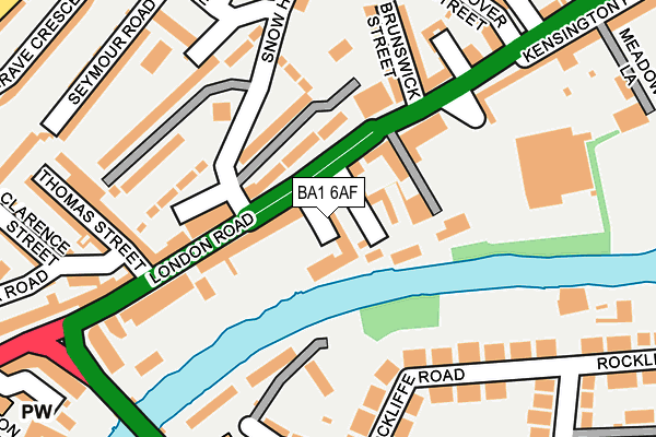 BA1 6AF map - OS OpenMap – Local (Ordnance Survey)