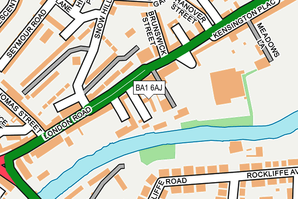 BA1 6AJ map - OS OpenMap – Local (Ordnance Survey)