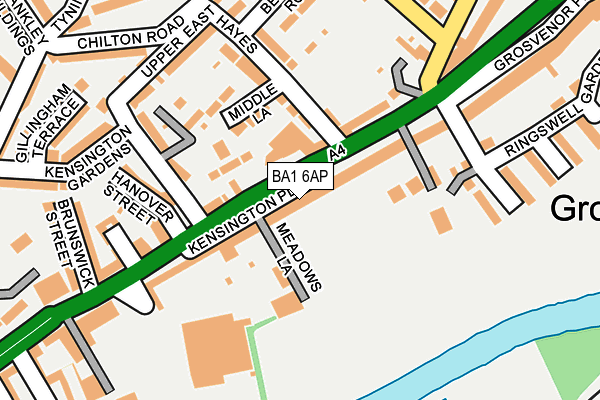 BA1 6AP map - OS OpenMap – Local (Ordnance Survey)