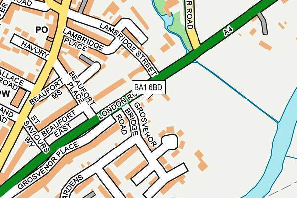 BA1 6BD map - OS OpenMap – Local (Ordnance Survey)