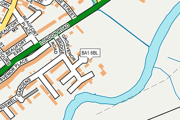 BA1 6BL map - OS OpenMap – Local (Ordnance Survey)