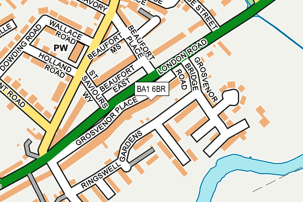 BA1 6BR map - OS OpenMap – Local (Ordnance Survey)