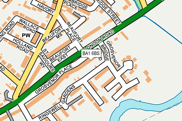 BA1 6BS map - OS OpenMap – Local (Ordnance Survey)