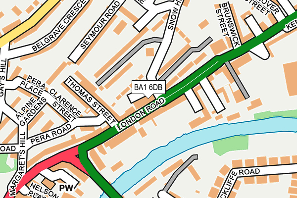 BA1 6DB map - OS OpenMap – Local (Ordnance Survey)