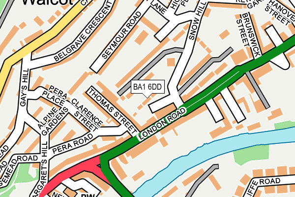 BA1 6DD map - OS OpenMap – Local (Ordnance Survey)