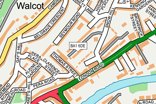 BA1 6DE map - OS OpenMap – Local (Ordnance Survey)