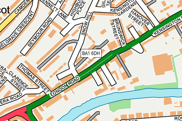 BA1 6DH map - OS OpenMap – Local (Ordnance Survey)