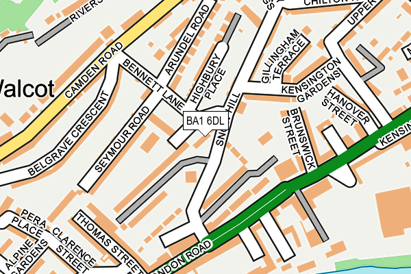 BA1 6DL map - OS OpenMap – Local (Ordnance Survey)
