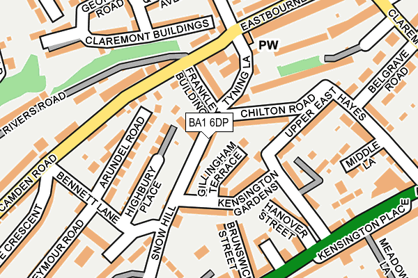 BA1 6DP map - OS OpenMap – Local (Ordnance Survey)