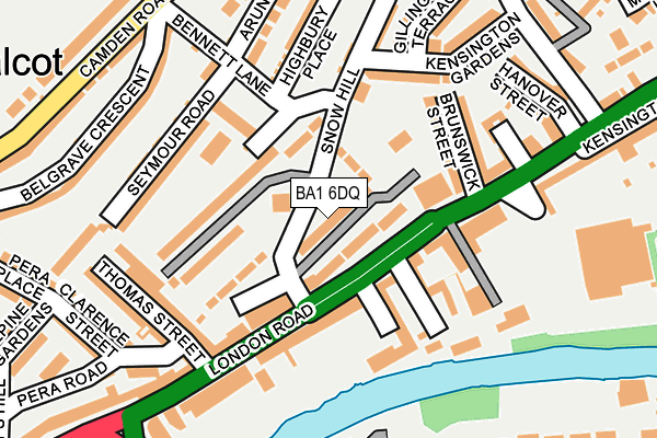 BA1 6DQ map - OS OpenMap – Local (Ordnance Survey)