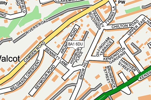 BA1 6DU map - OS OpenMap – Local (Ordnance Survey)