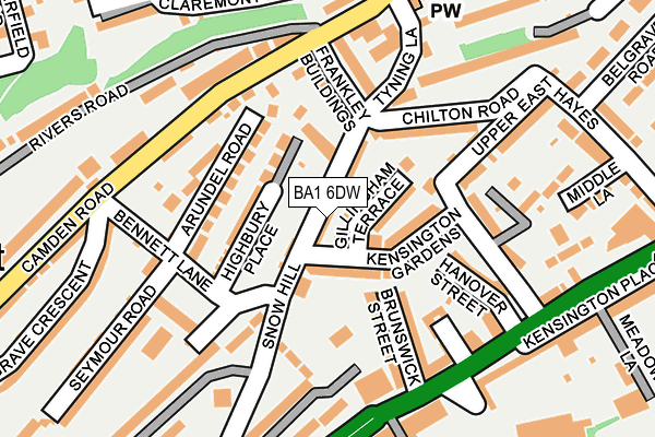 BA1 6DW map - OS OpenMap – Local (Ordnance Survey)