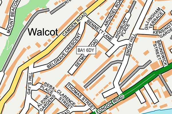 BA1 6DY map - OS OpenMap – Local (Ordnance Survey)