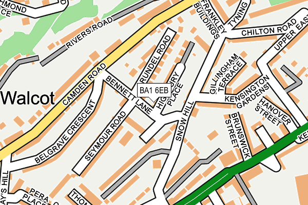 BA1 6EB map - OS OpenMap – Local (Ordnance Survey)