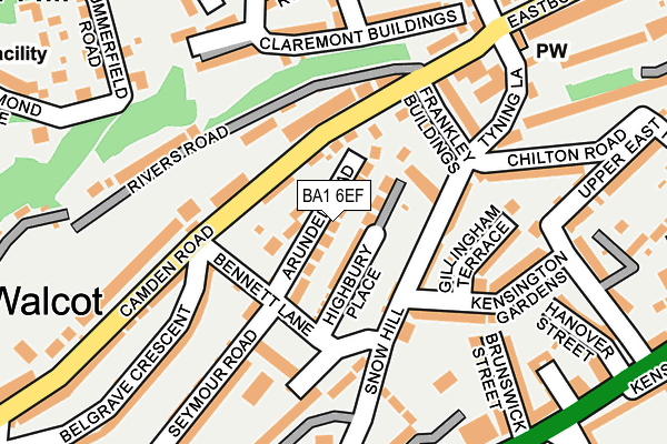 BA1 6EF map - OS OpenMap – Local (Ordnance Survey)