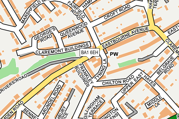 BA1 6EH map - OS OpenMap – Local (Ordnance Survey)