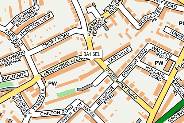 BA1 6EL map - OS OpenMap – Local (Ordnance Survey)