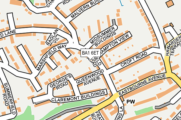 BA1 6ET map - OS OpenMap – Local (Ordnance Survey)