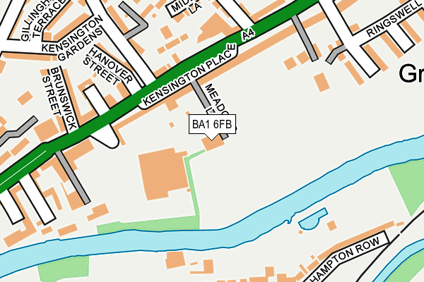 BA1 6FB map - OS OpenMap – Local (Ordnance Survey)
