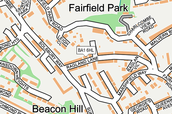 BA1 6HL map - OS OpenMap – Local (Ordnance Survey)