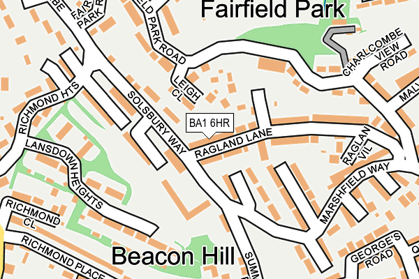 BA1 6HR map - OS OpenMap – Local (Ordnance Survey)