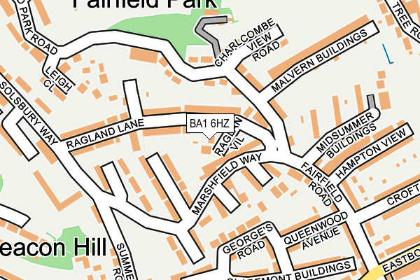 BA1 6HZ map - OS OpenMap – Local (Ordnance Survey)