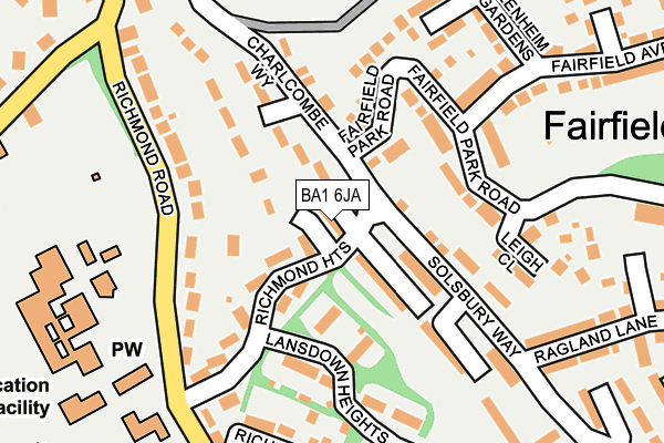 BA1 6JA map - OS OpenMap – Local (Ordnance Survey)