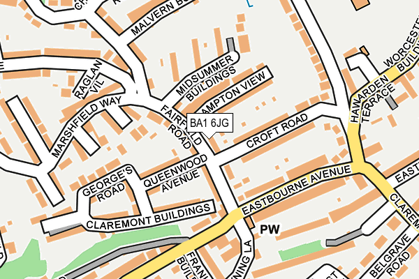 BA1 6JG map - OS OpenMap – Local (Ordnance Survey)